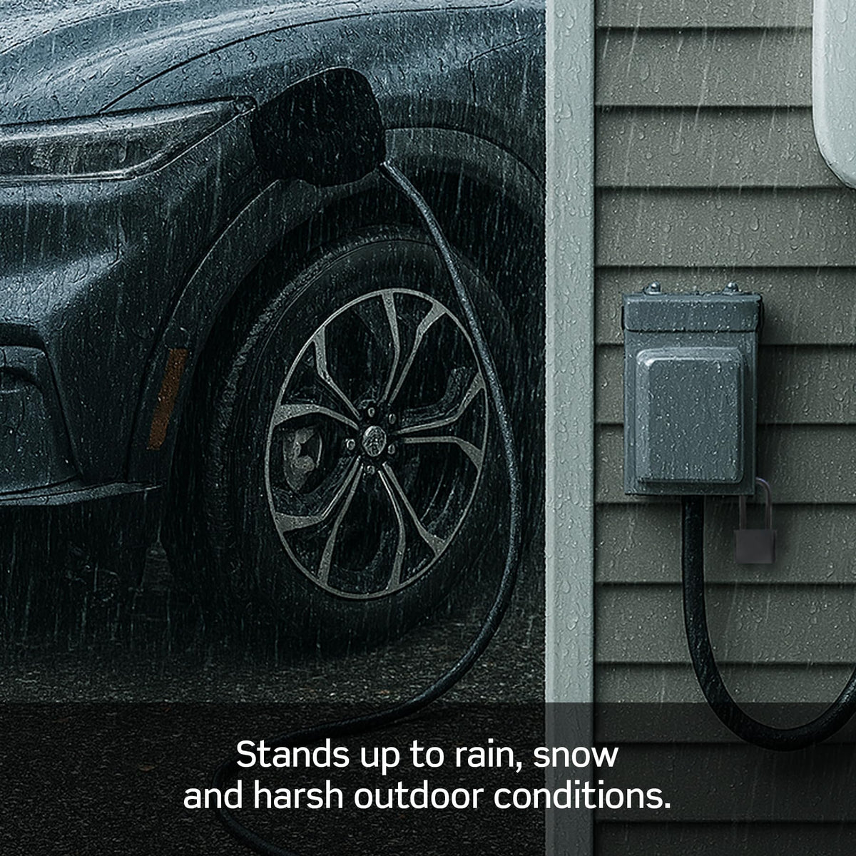 Leviton 50A Outdoor EV Charging Outlet with Metal Weather-Resistant Cover, Surface Mount, EVCVM-050, Gray 🍁 All In One Marketplace Canada