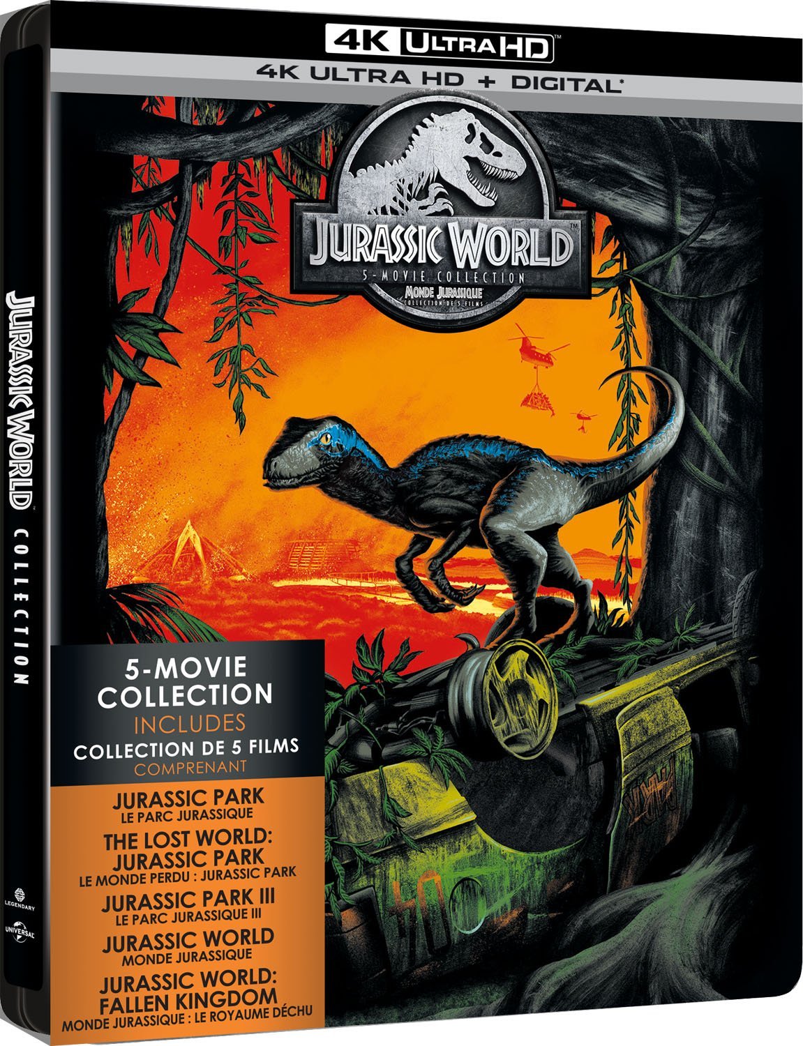 Jurassic World 5-Movie Collection [Limited Edition Steelbook] - 4K/Blu-Ray