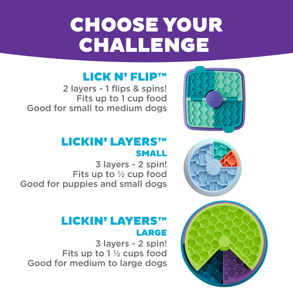 Outward Hound Nina Ottosson Lickin’ Layers 3-in-1 Dog Toy Treat Puzzle, 10" 🍁 All In One Marketplace Canada