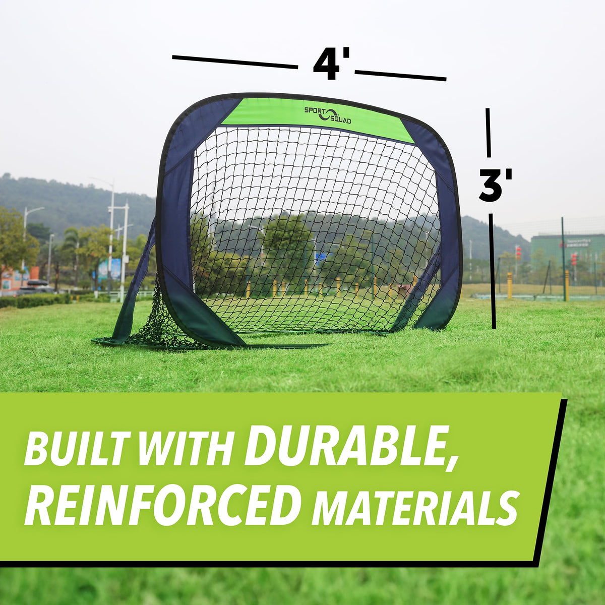 Sport Squad Portable Soccer Goal Net Set - Set of Two 4' Pop Up Training Soccer Goals with Compact Carrying Case - Easy Assembly and Compact Storage - Great for Kids and Adults 🍁 All In One Marketplace Canada