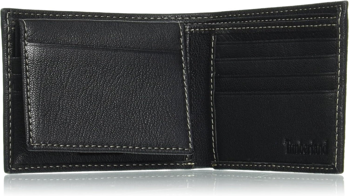 Timberland Men's Leather RFID Blocking Wallet – Genuine Leather Passcase Bifold
