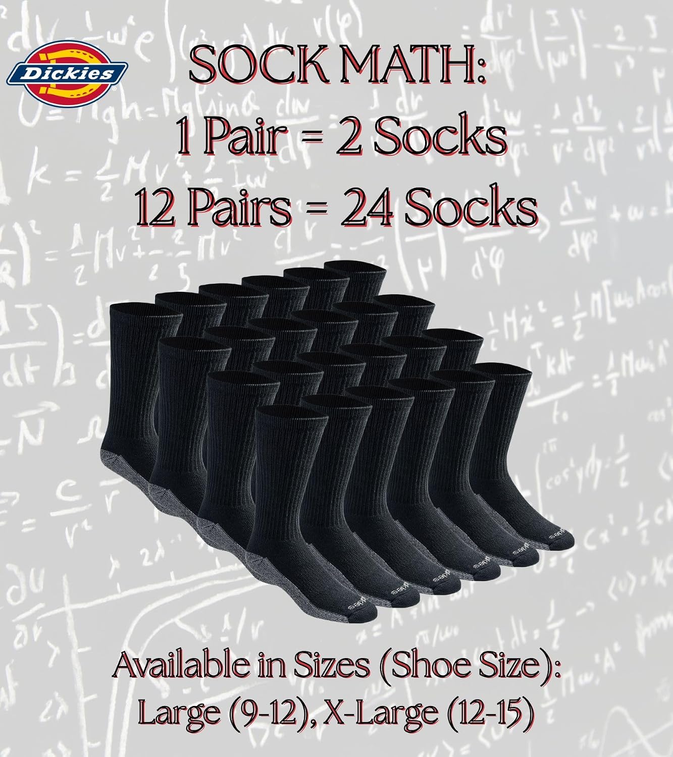 Dickies Men's Dri-Tech Moisture Control Boot Socks – Multi-Pack