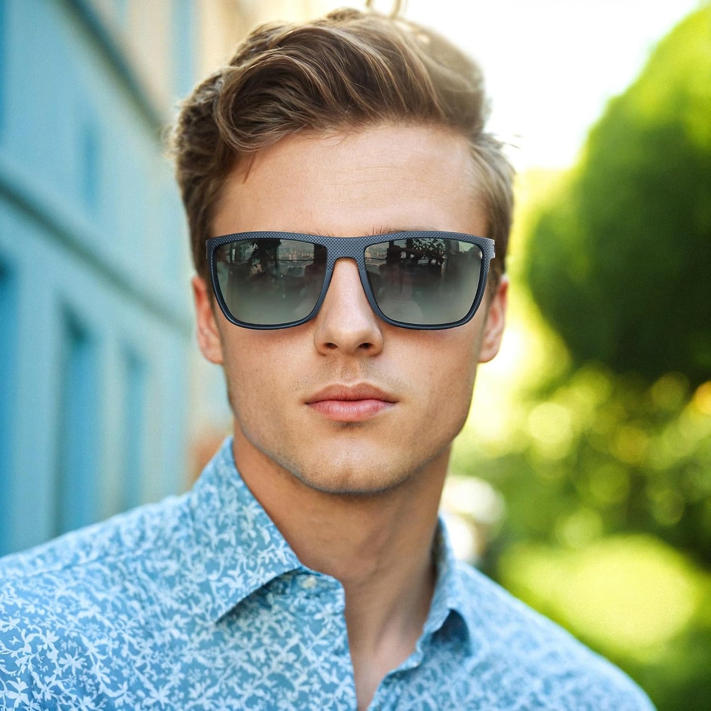 ZENOTTIC Polarized Sunglasses for Men – Lightweight TR90 Frame, UV400, Square