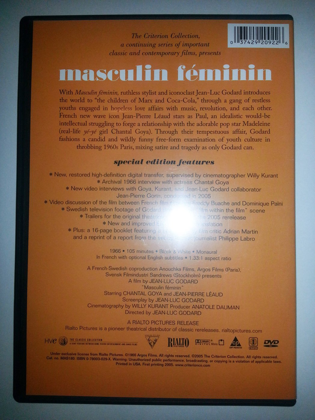 Masculin Féminin (The Criterion Collection) - DVD (Used)