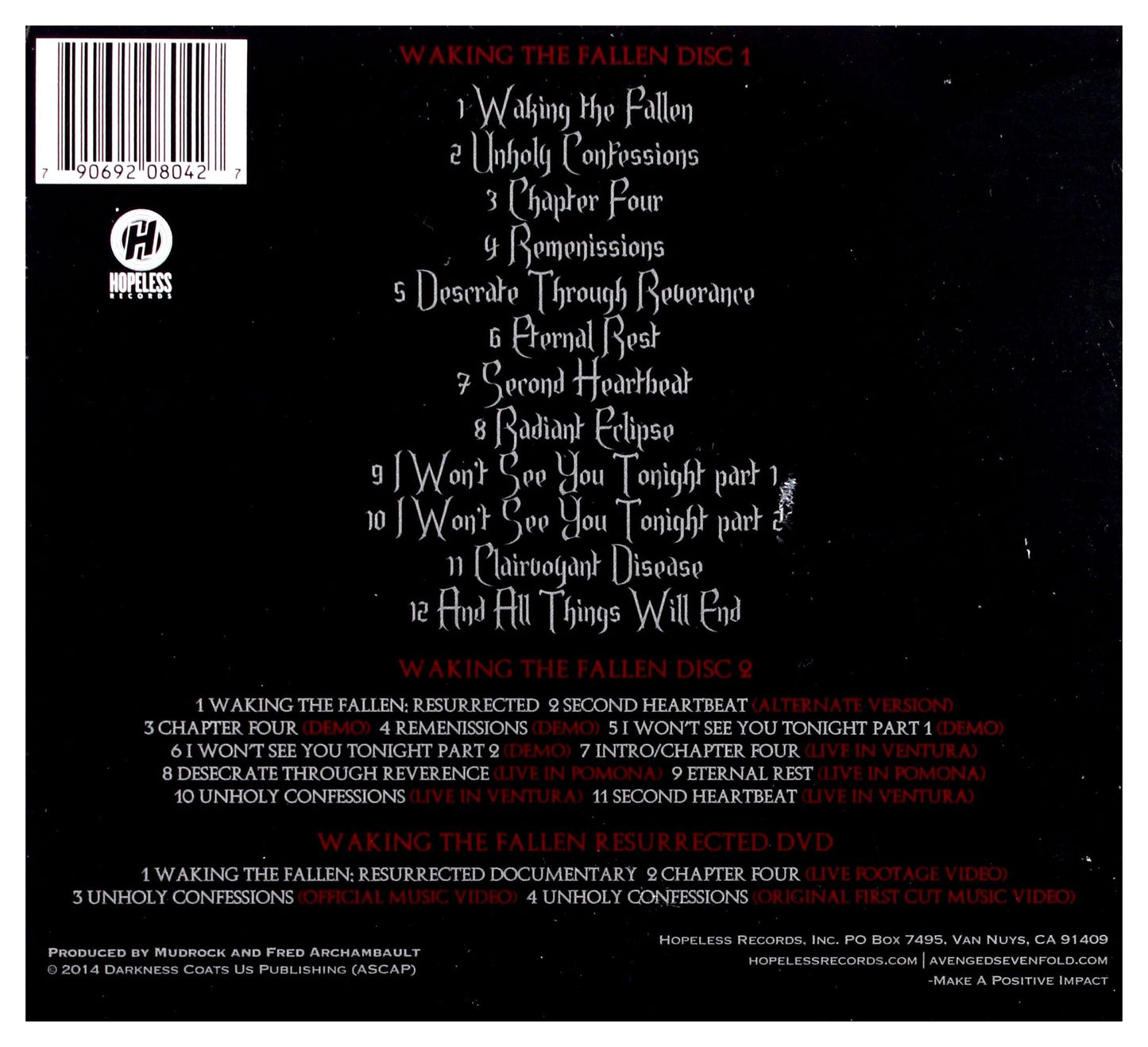 Avenged Sevenfold / Waken The Fallen: Resurrected - CD/DVD