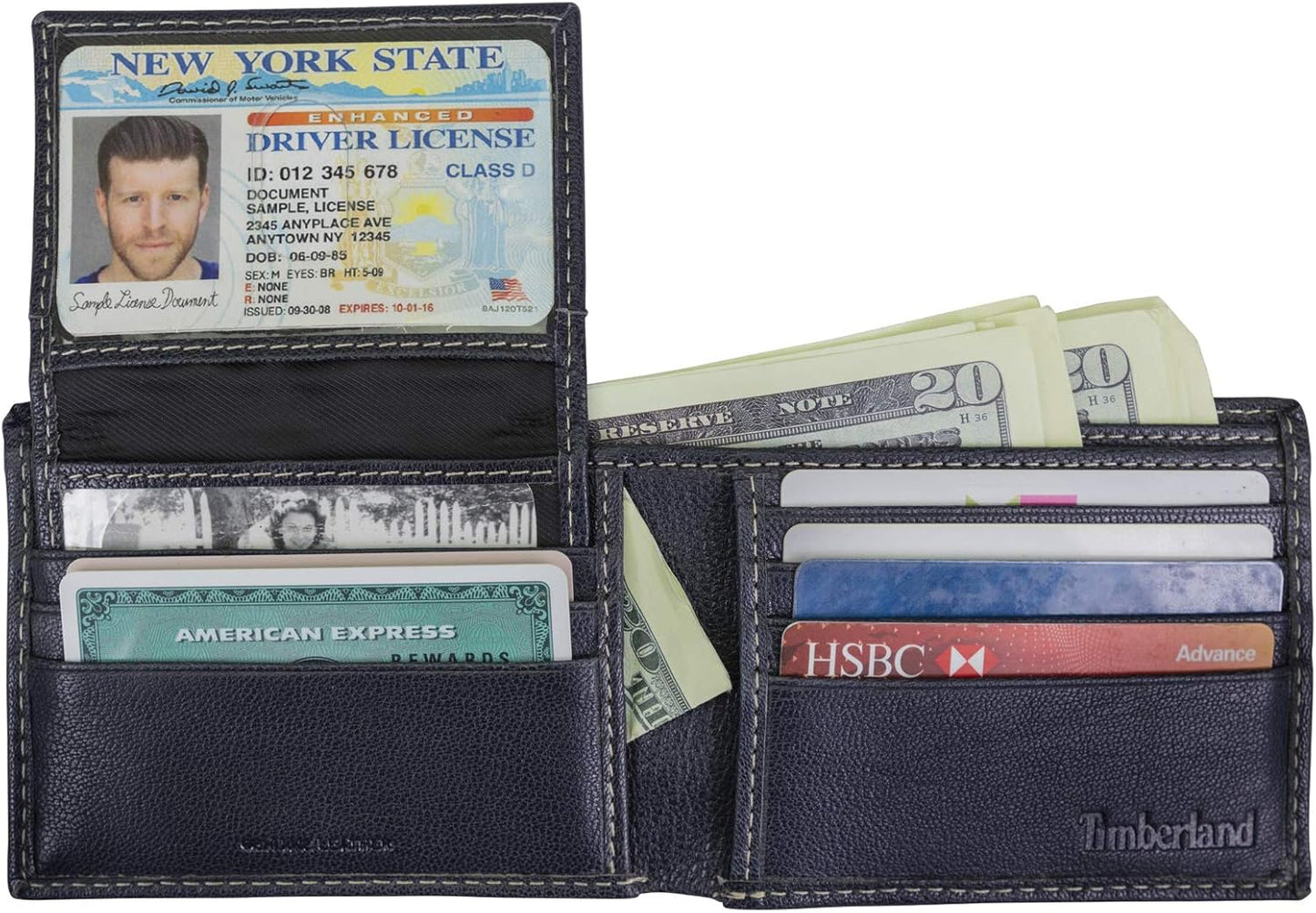 Timberland Men's Leather RFID Blocking Wallet – Genuine Leather Passcase Bifold