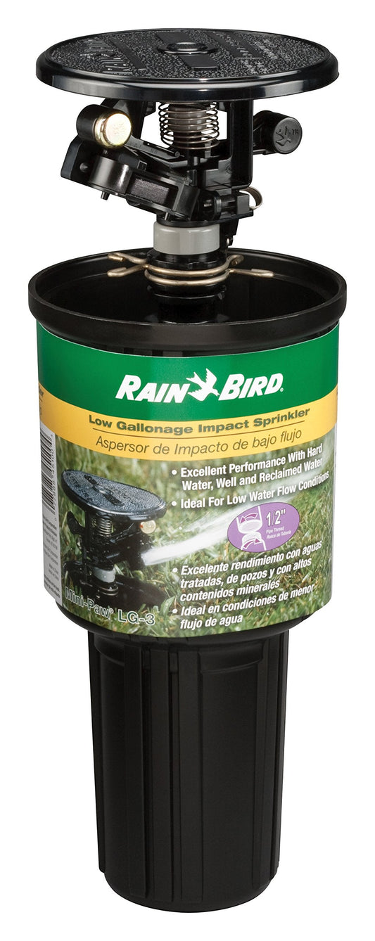 Rain Bird LG-3 Low Gallonage Pop-up Impact Lawn Sprinkler, Adjustable 20° - 360° Pattern, 26' - 41' Spray Distance 🍁 All In One Marketplace Canada