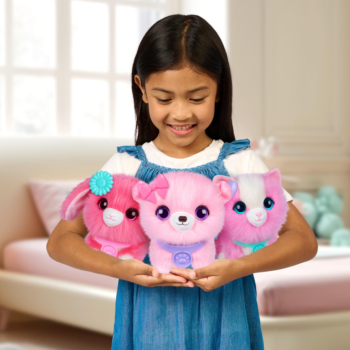 ScruffaLuvs Pet Scruffs Pink - Mystery Plush Toy, 7.5" Tall - Wash to Reveal 1 of 3 Rescue Pets: Puppy, Bunny, or Kitty - Includes 8.7" Deluxe Pet Carrier 🍁 All In One Marketplace Canada