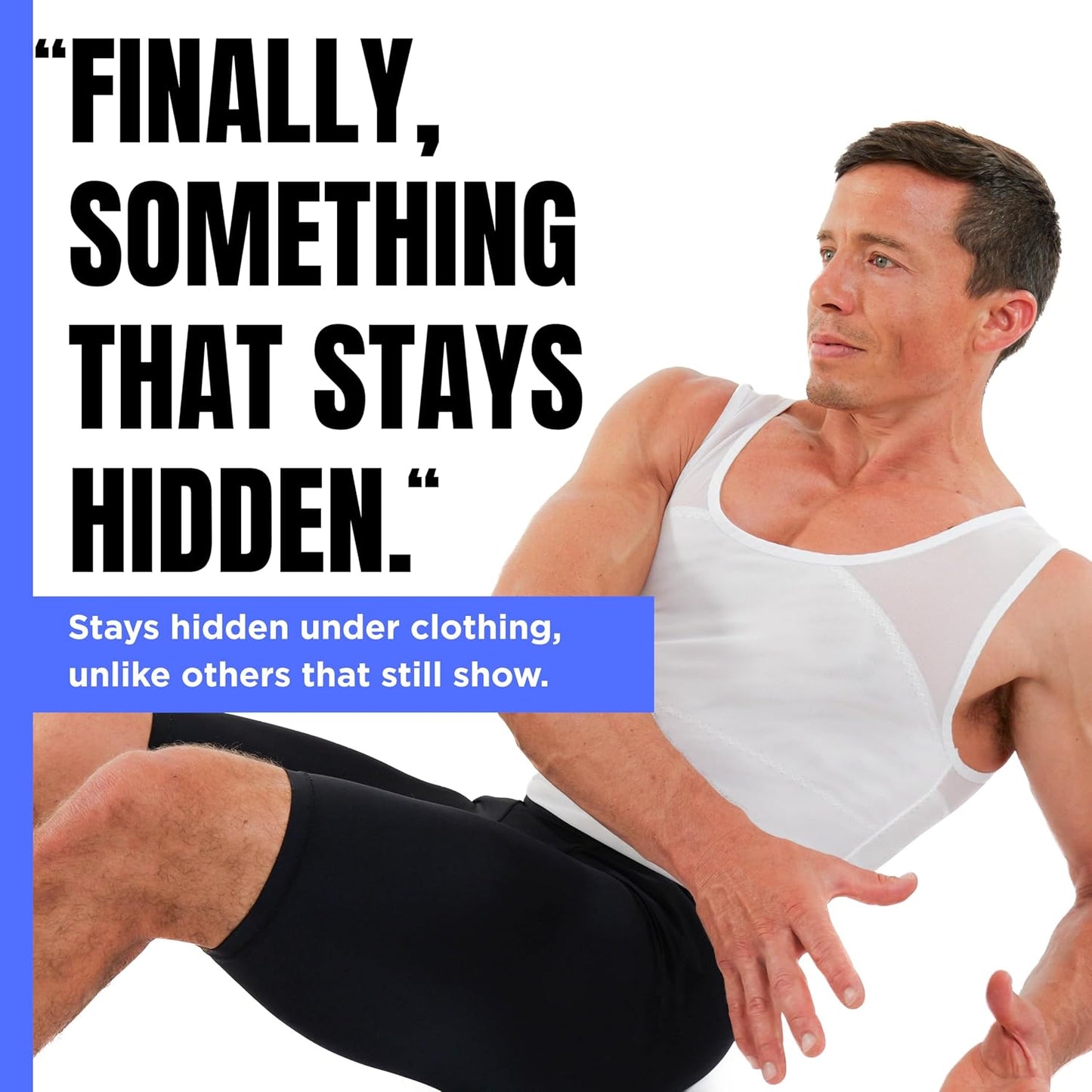 Esteem Apparel Men's Chest Compression Shirt – Gynecomastia Body Slimming Shapewear
