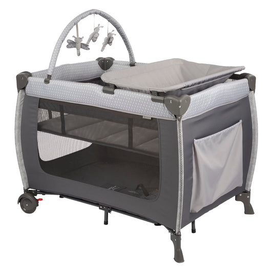 Safety 1st Amherst Baby Playard – 3-in-1 Travel-Ready Playard, Bassinet & Changer with Storage, Toy Bar – for Newborn to Toddler – Stardust 🍁 All In One Marketplace Canada