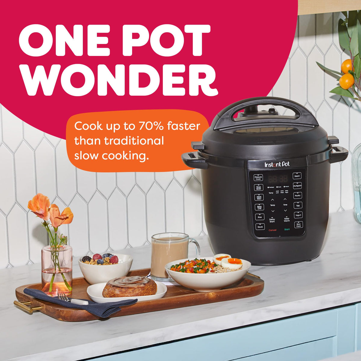 Instant Pot RIO, 7-in-1 Electric Multi-Cooker, Pressure Cooker, Slow Cooker, Rice Cooker, Steamer, Sauté, Yogurt Maker, & Warmer, Includes App With Over 800 Recipes, 6 Quart 🍁 All In One Marketplace Canada