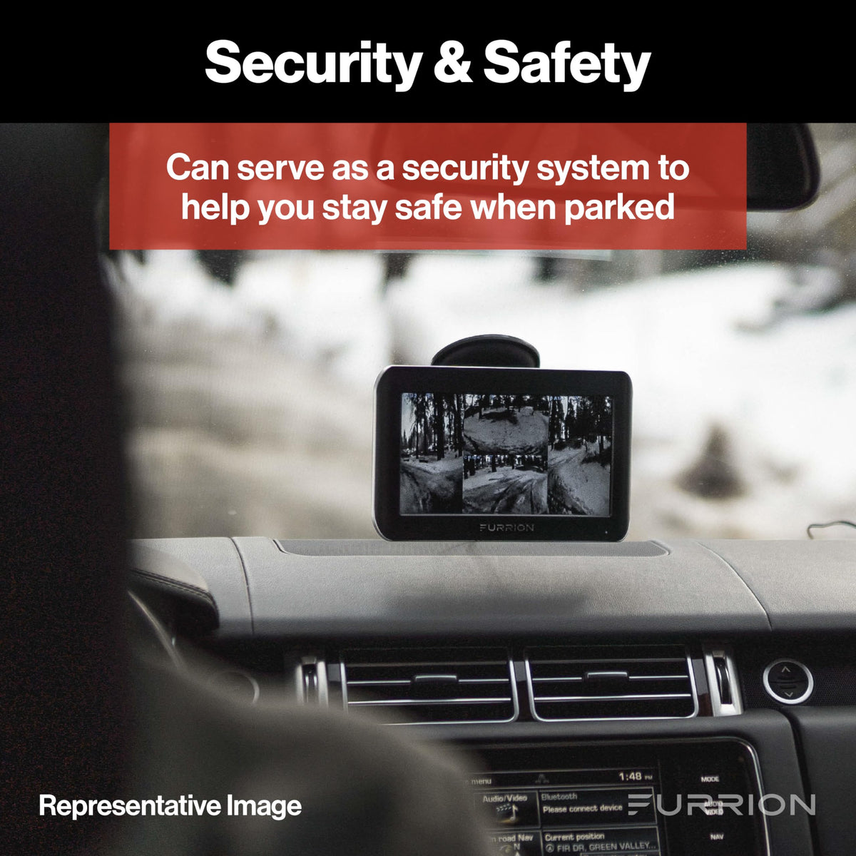 Furrion Vision S Wireless RV Backup Camera System with 4.3-Inch Monitor, 1 Rear Sharkfin Doorway Security, Infrared Night Vision, Wide-Angle View, Hi-Res, Waterproof - FOS43TASF 🍁 All In One Marketplace Canada