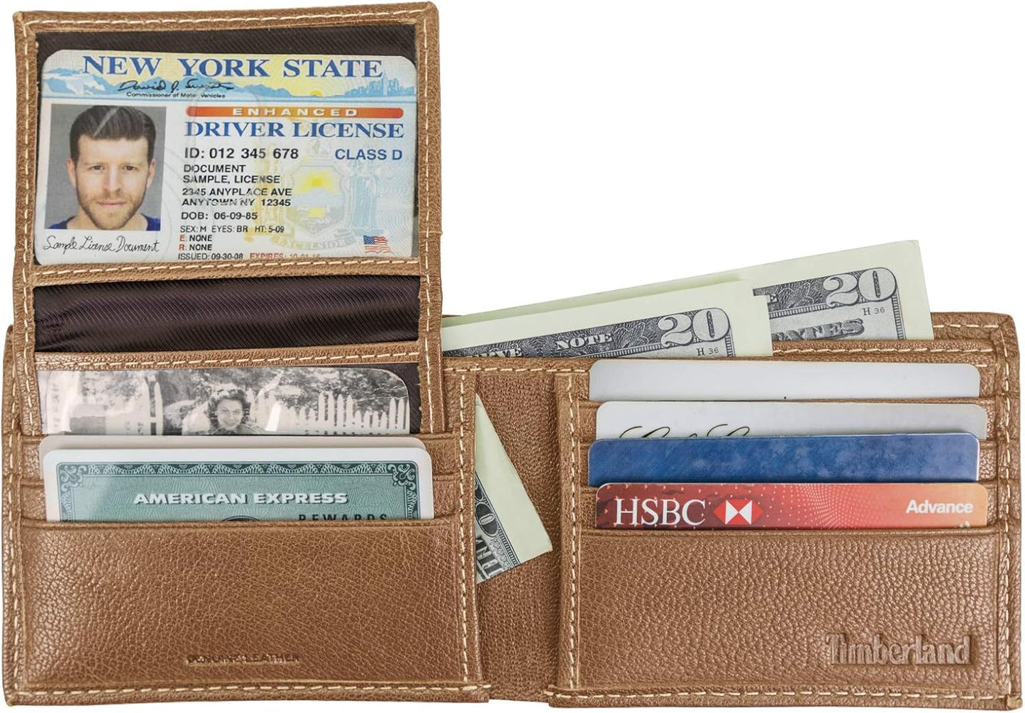 Timberland Men's Leather RFID Blocking Wallet – Genuine Leather Passcase Bifold