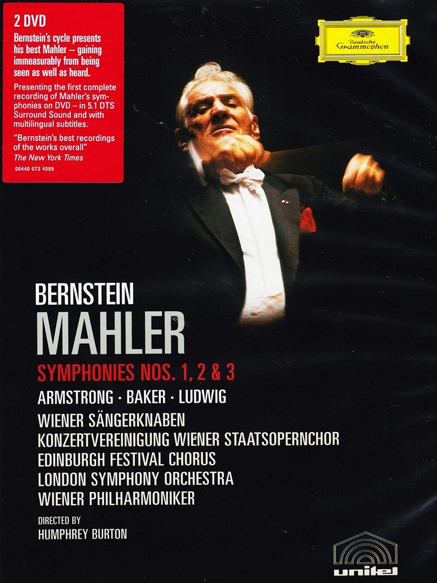 Bernstein: Mahler: Symphonies Nos. 1, 2 & 3
