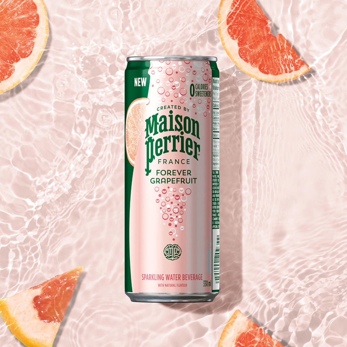Maison Perrier Forever Grapefruit, Sparkling Water Beverage, 24 x 330ml 🍁 All In One Marketplace Canada