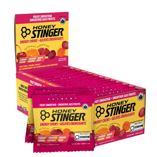 Honey Stinger Organic Fruit Smoothie Energy Chew | Gluten Free & Caffeine Free | for Exercise, Running and Performance | Sports Nutrition for Home & Gym, Pre and Mid Workout | 12 Pack, 50g 🍁 All In One Marketplace Canada