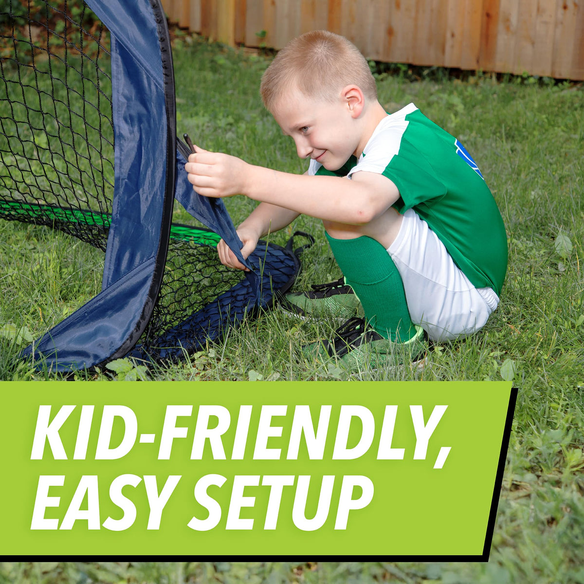 Sport Squad Portable Soccer Goal Net Set - Set of Two 4' Pop Up Training Soccer Goals with Compact Carrying Case - Easy Assembly and Compact Storage - Great for Kids and Adults 🍁 All In One Marketplace Canada