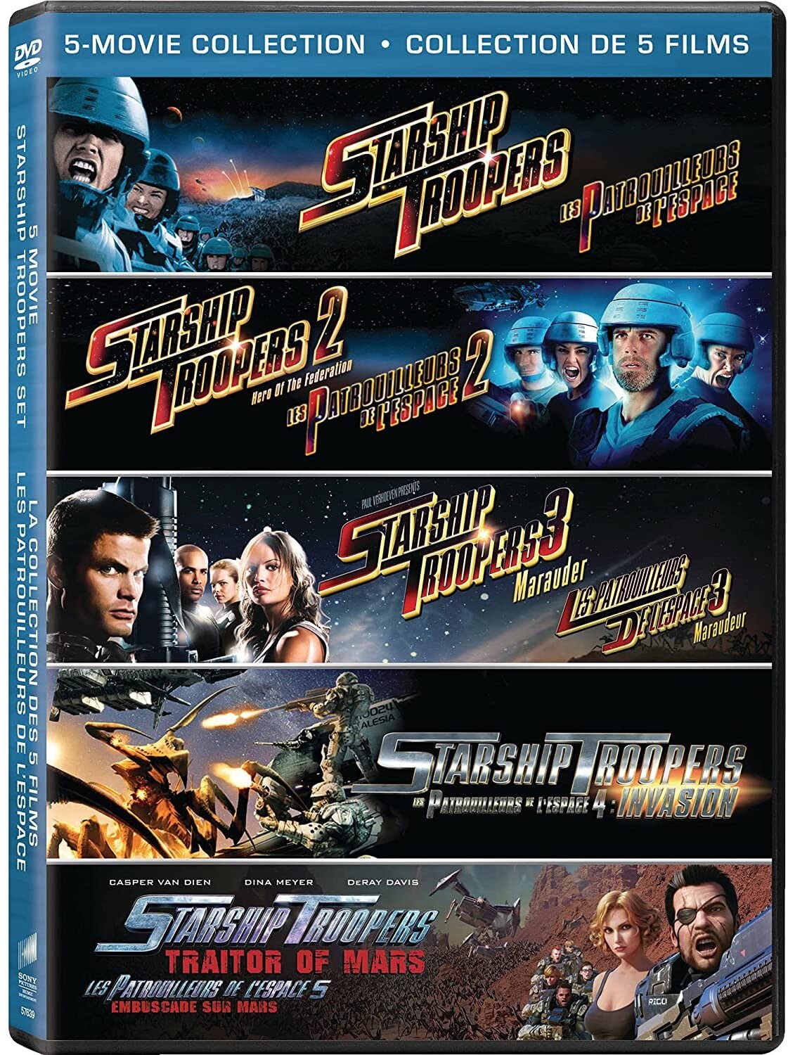 Starship Troopers: 5 Film Collection (starship Troopers / Starship Troopers 2: Hero of the Federation / Starship Troopers 3: Marauder / Starship Troopers: Invasion / Starship Troopers: Traitor of Mars) (bilingual)