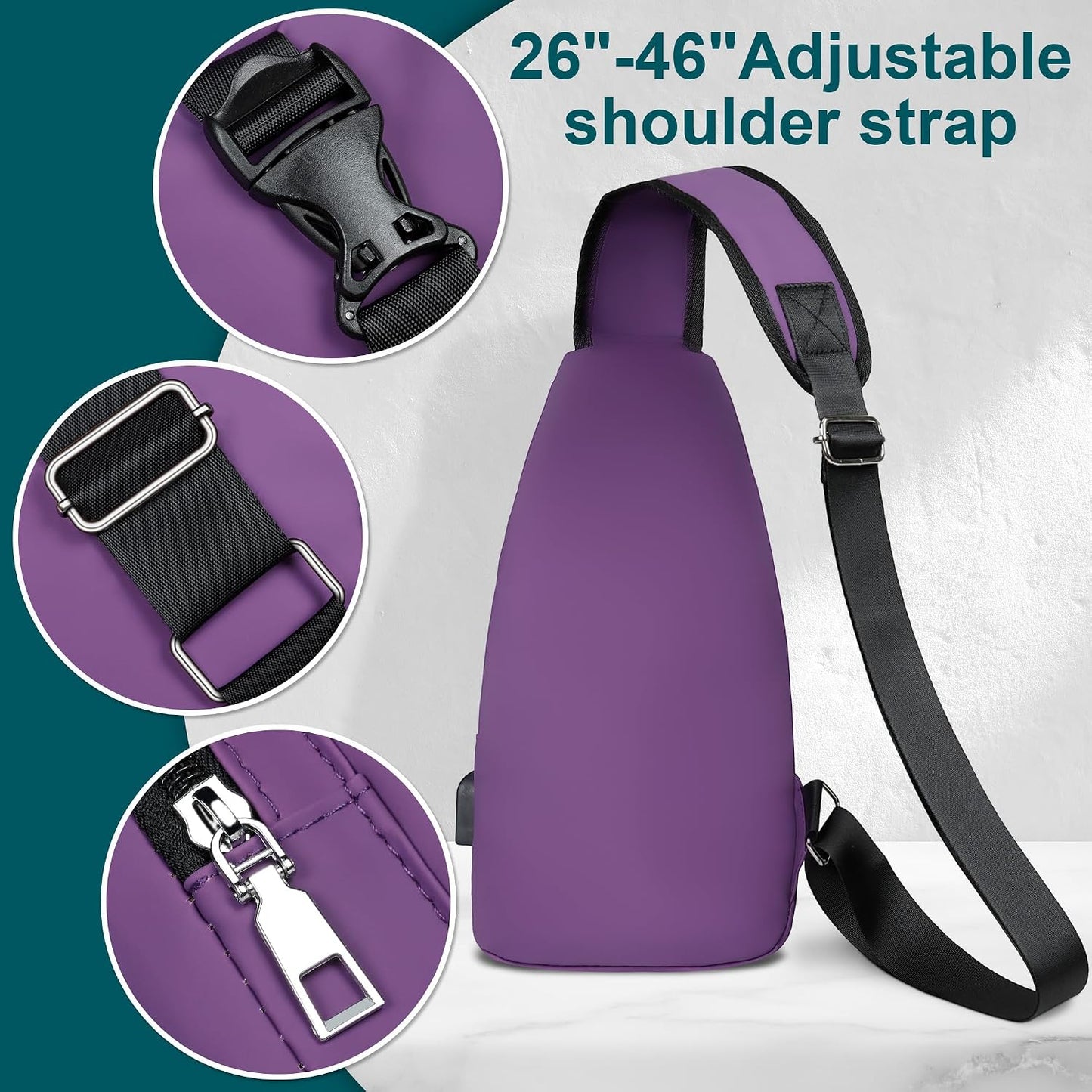 Waterproof Sling Bag – Crossbody Backpack for Men & Women, Hiking Daypack, Chest Bag