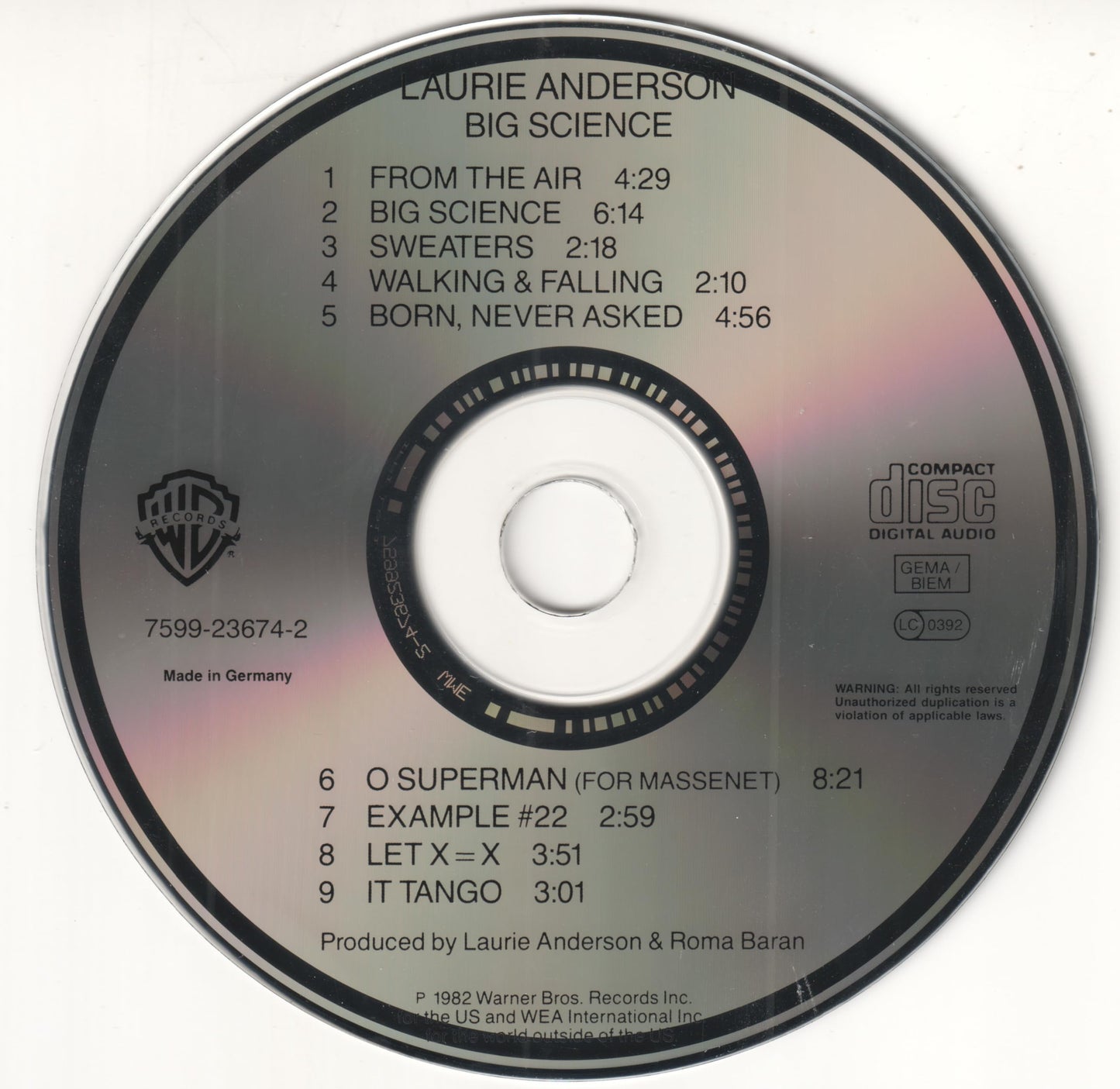 Laurie Anderson / Big Science - CD (Used)
