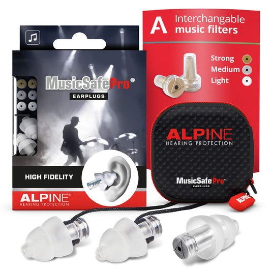 Alpine MusicSafe Pro High Fidelity Music Earplugs for Noise Reduction - 3 Interchangeable Premium Filter Sets - Professional Musician Hearing Protection - Hypoallergenic Reusable Soft Invisible Plugs 🍁 All In One Marketplace Canada