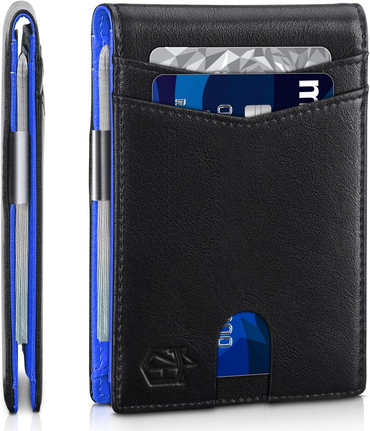 Zitahli Slim RFID Wallet for Men – Leather Bifold with Money Clip, 12 Card Slots