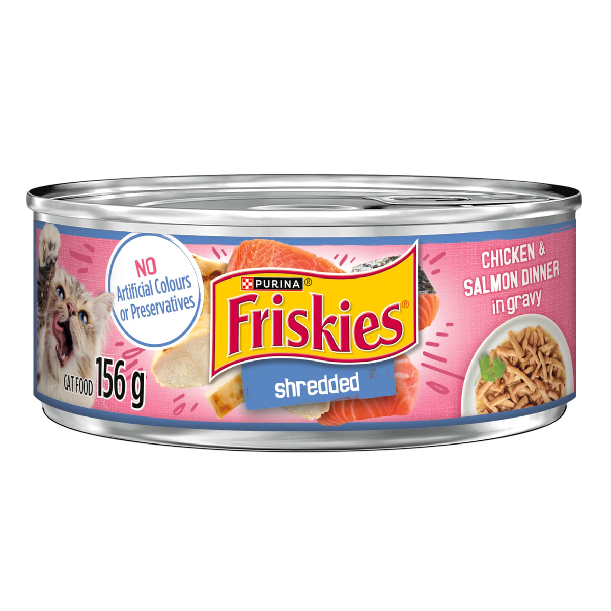 Friskies Wet Cat Food, Shredded Chicken & Salmon Dinner 156g (24 Pack) 🍁 All In One Marketplace Canada