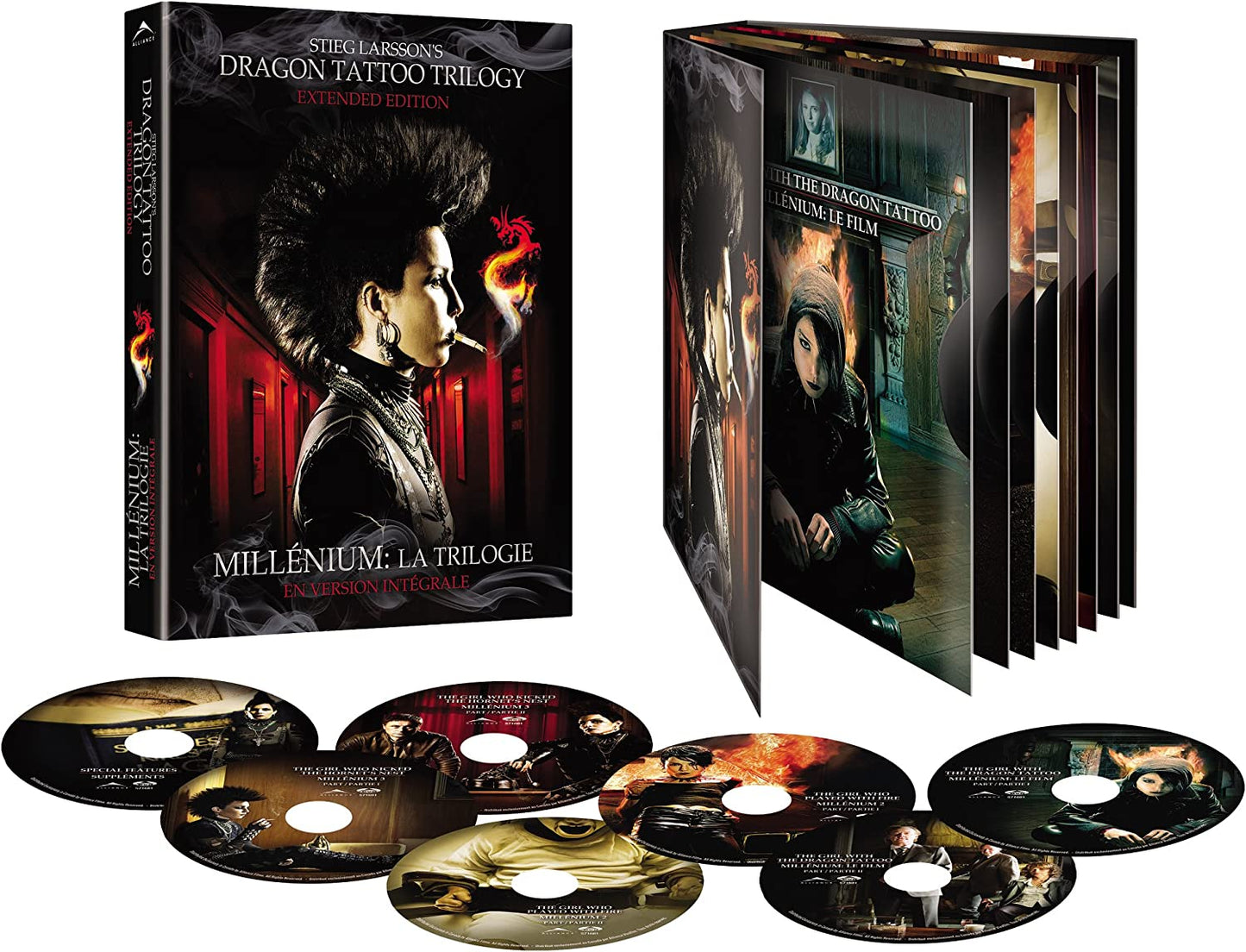 Stieg Larsson's Dragon Tattoo Trilogy: Extended Edition (The Girl with the Dragon Tattoo / The Girl Who Played with Fire / The Girl Who Kicked the Hornet's Nest) - DVD (used)