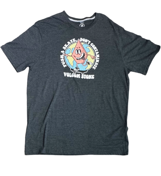 Volcom 'Dont Contaminate' Tee - Dark Black Heather