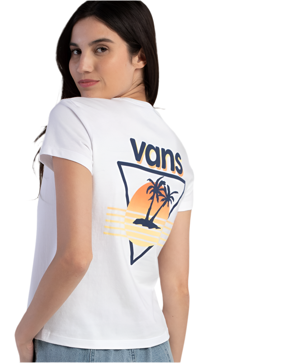 Vans 'Get Away' Cropped Tee -  White (Women's)