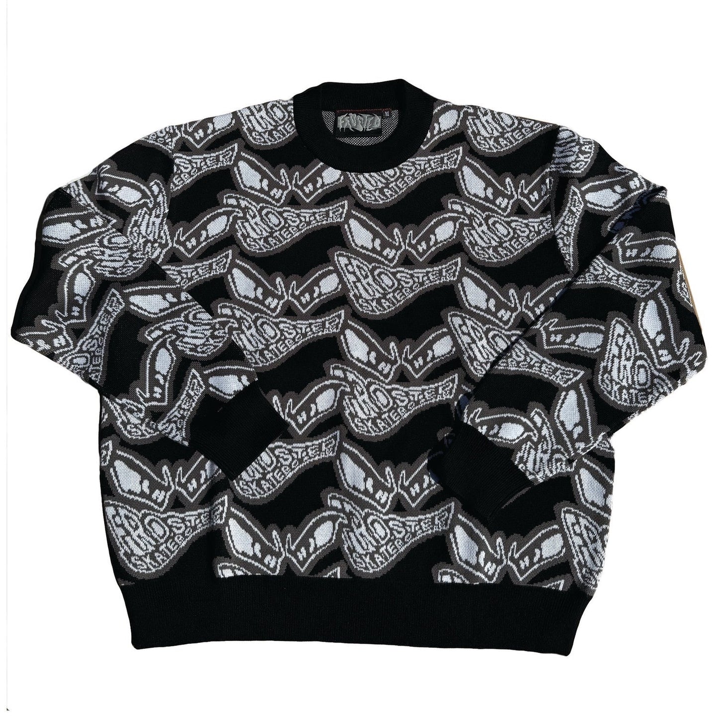 Frosted Skateboards 'Smile All Over' Knit Sweater - Black