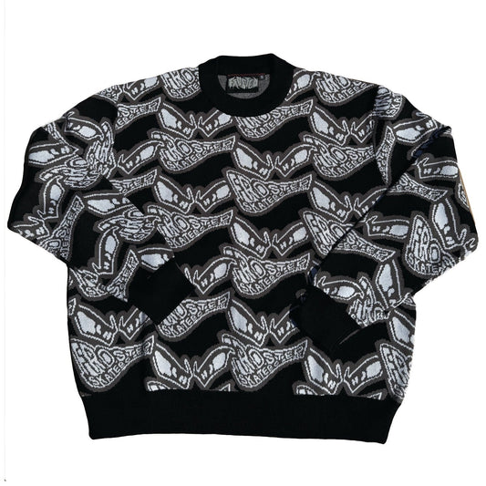 Frosted Skateboards 'Smile All Over' Knit Sweater - Black