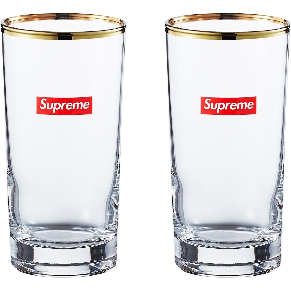 Supreme Bar Glass - Gold Rim (12 oz.)