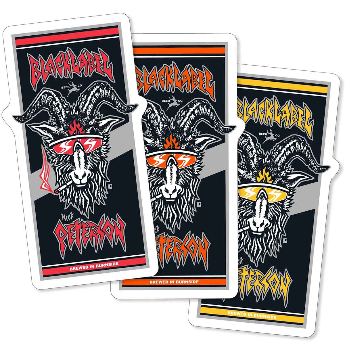 Black Label x Nick Peterson 'Burnside Brew' Sticker - Assorted
