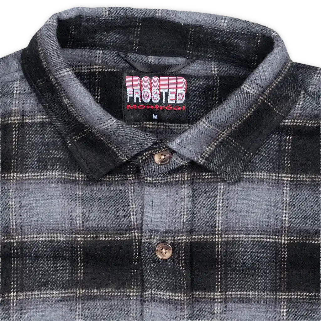 Frosted Skateboards 'Checks' Flannel L/S Shirt - Tan/Blue