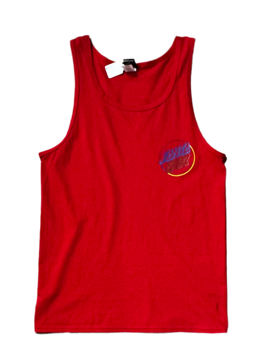 Santa Cruz 'Retro Wheel' Tank Top - Red