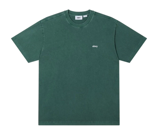 Obey 'Lowercase Pigment' Heavyweight Tee - Pine Needle