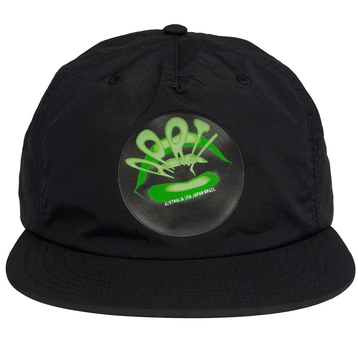 April 'Vinyl' Snapback Cap - Black/Green