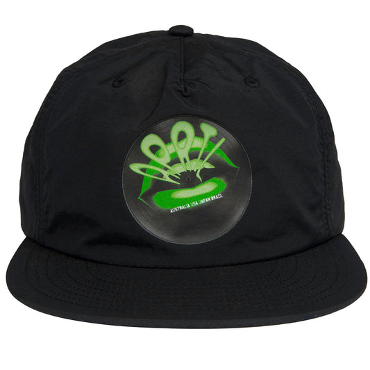 April 'Vinyl' Snapback Cap - Black/Green