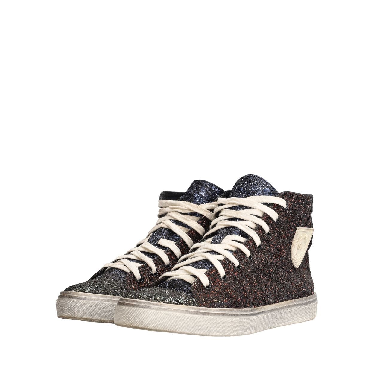 Saint-Laurent Paris 'Bedford Glitter High-Top' Shoes - Multi