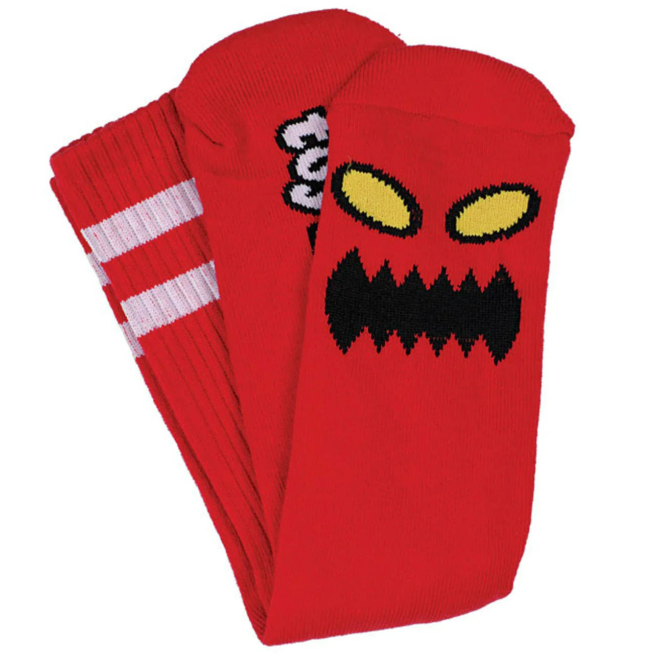 Toy Machine 'Monster Face' Crew Socks - Red