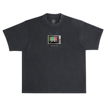 Color Bars 'No Signal' Heavyweight Tee - Black