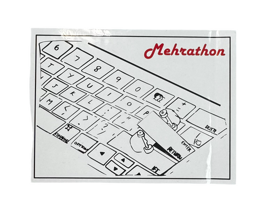 Mehrathon 'Keyboard' Sticker - Black