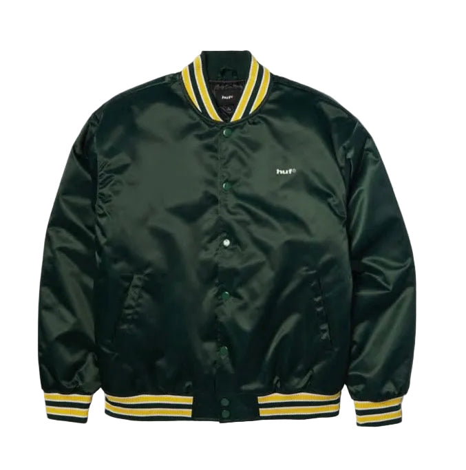 HUF 'Digital Renaissance' Baseball Jacket - Forest Green