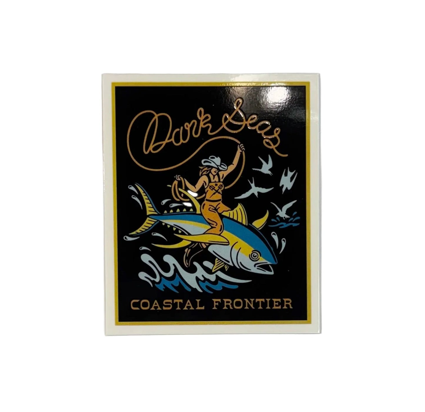 Dark Seas 'Costal Frontier' Sticker - Black