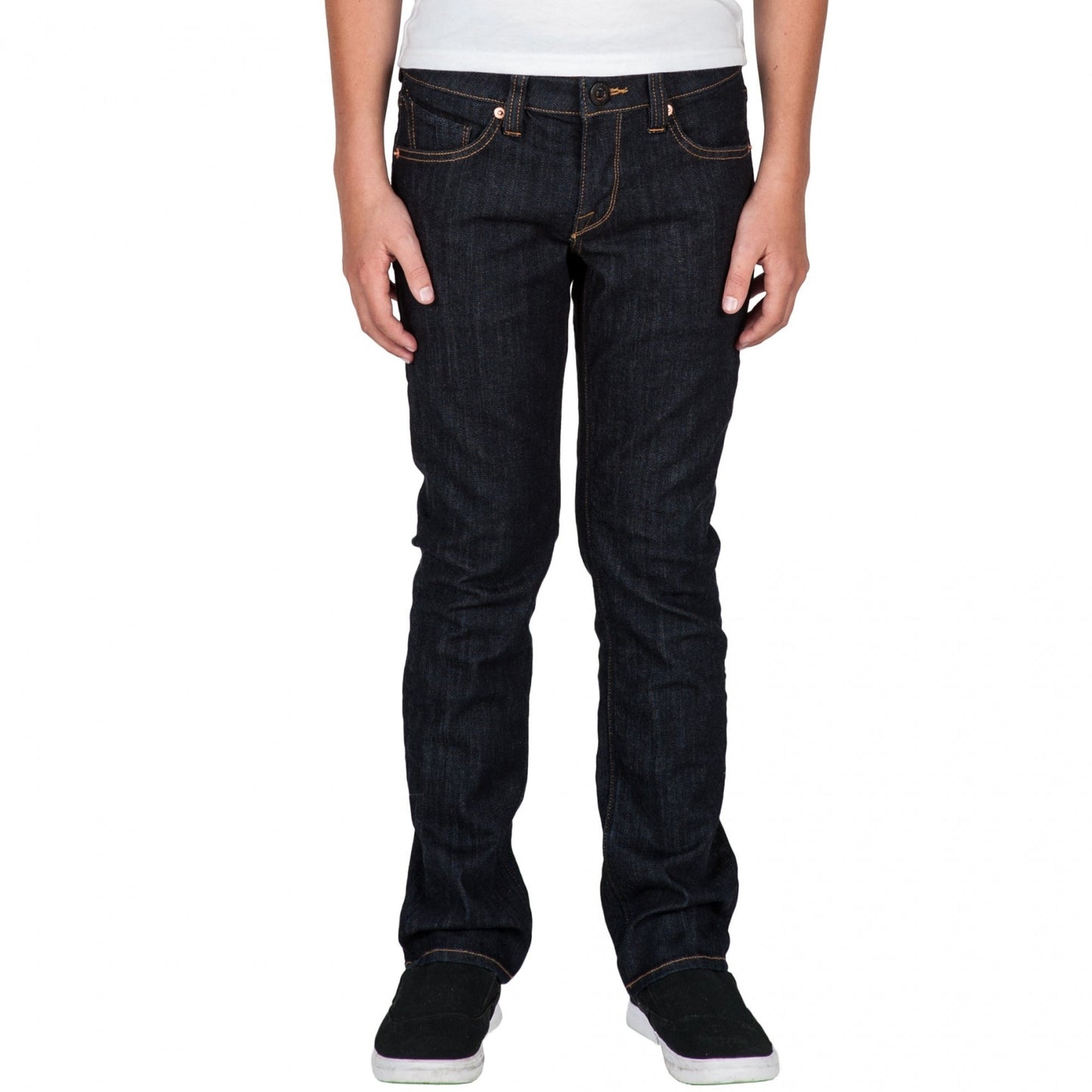 Volcom 'Vorta' Slim Straight Jeans - Rinse (KIDS)