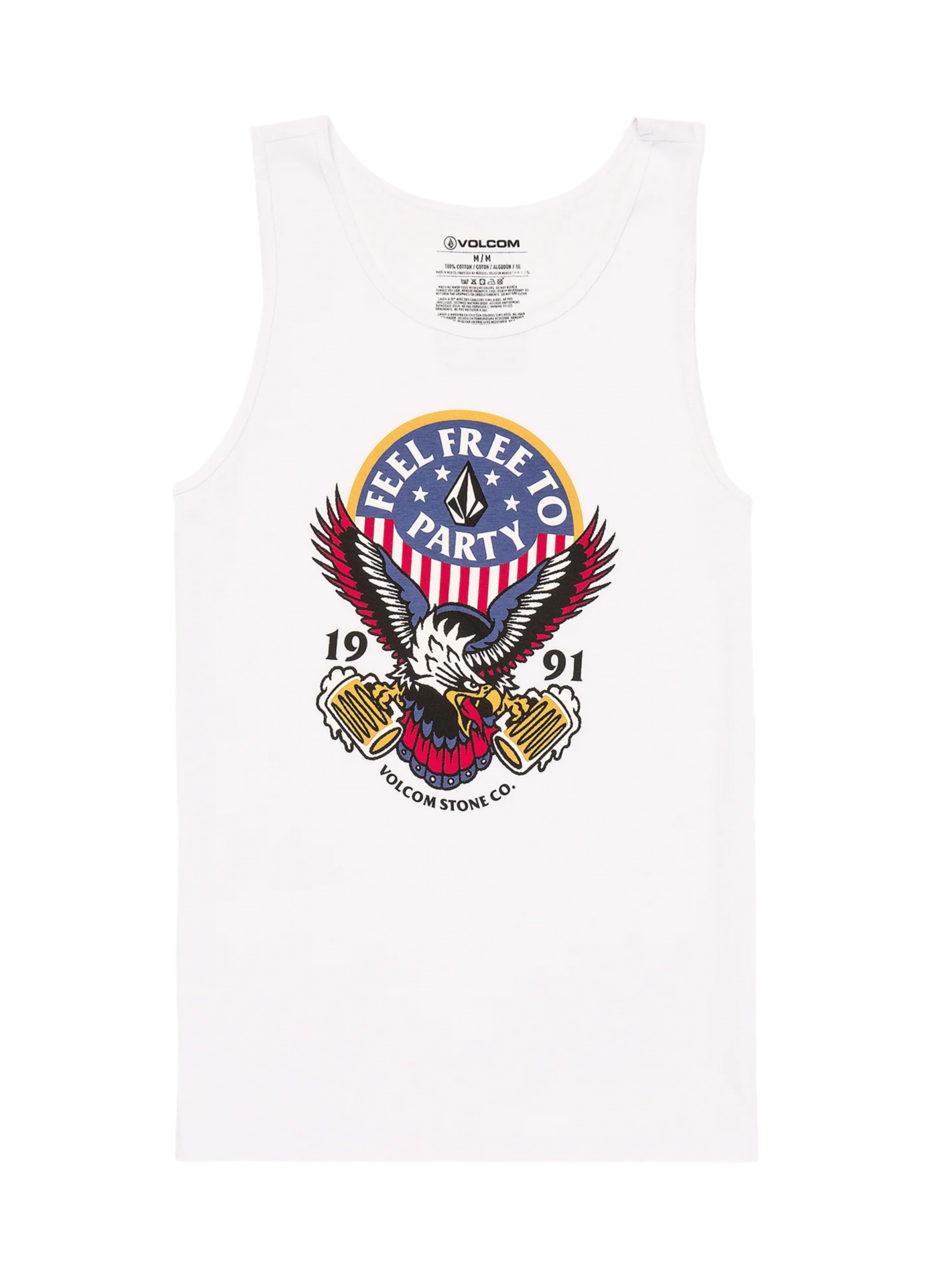 Volcom 'Freedom Eagle' Tank Top - White