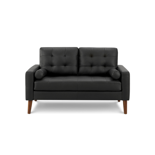 Causeuse de 58" avec deux coussins de Monarch - CK5A95 - PU noir (8J12A95)