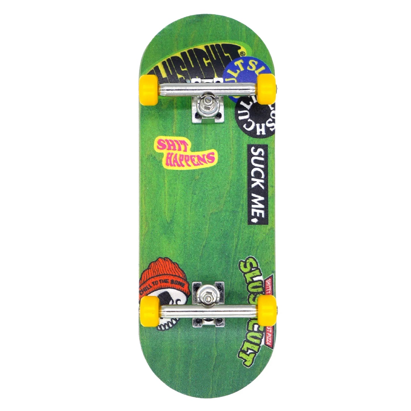Slushcult 'Grom Series Sticker Slap' Complete Fingerboard - Green