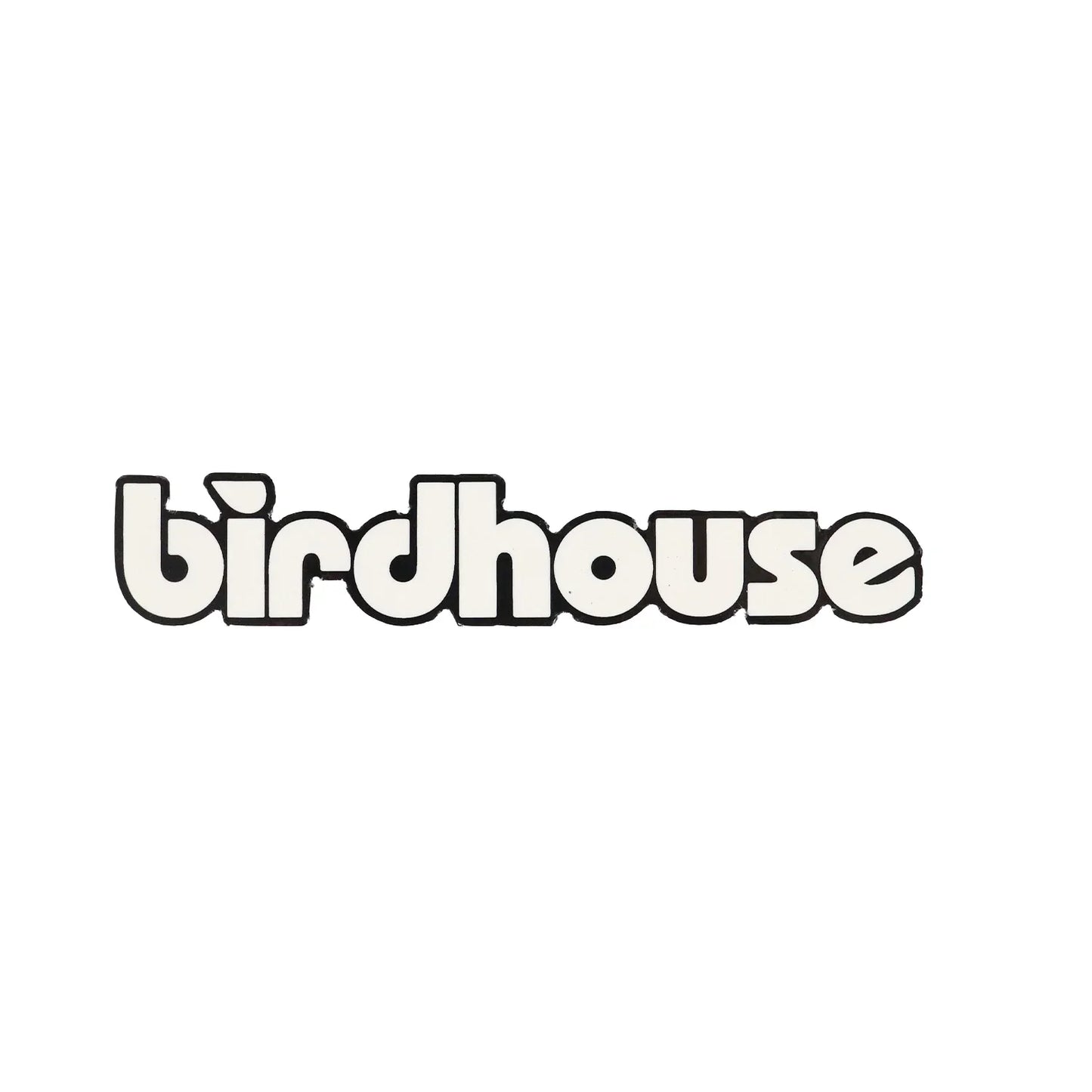 Birdhouse 'Text Logo' Sticker - White